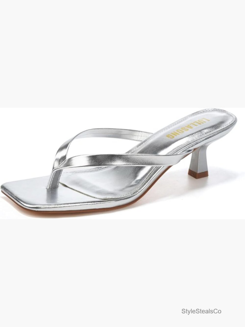 Kitten Heel Sandals Open Toe Flip Flop Slip On 2 Inch Heels